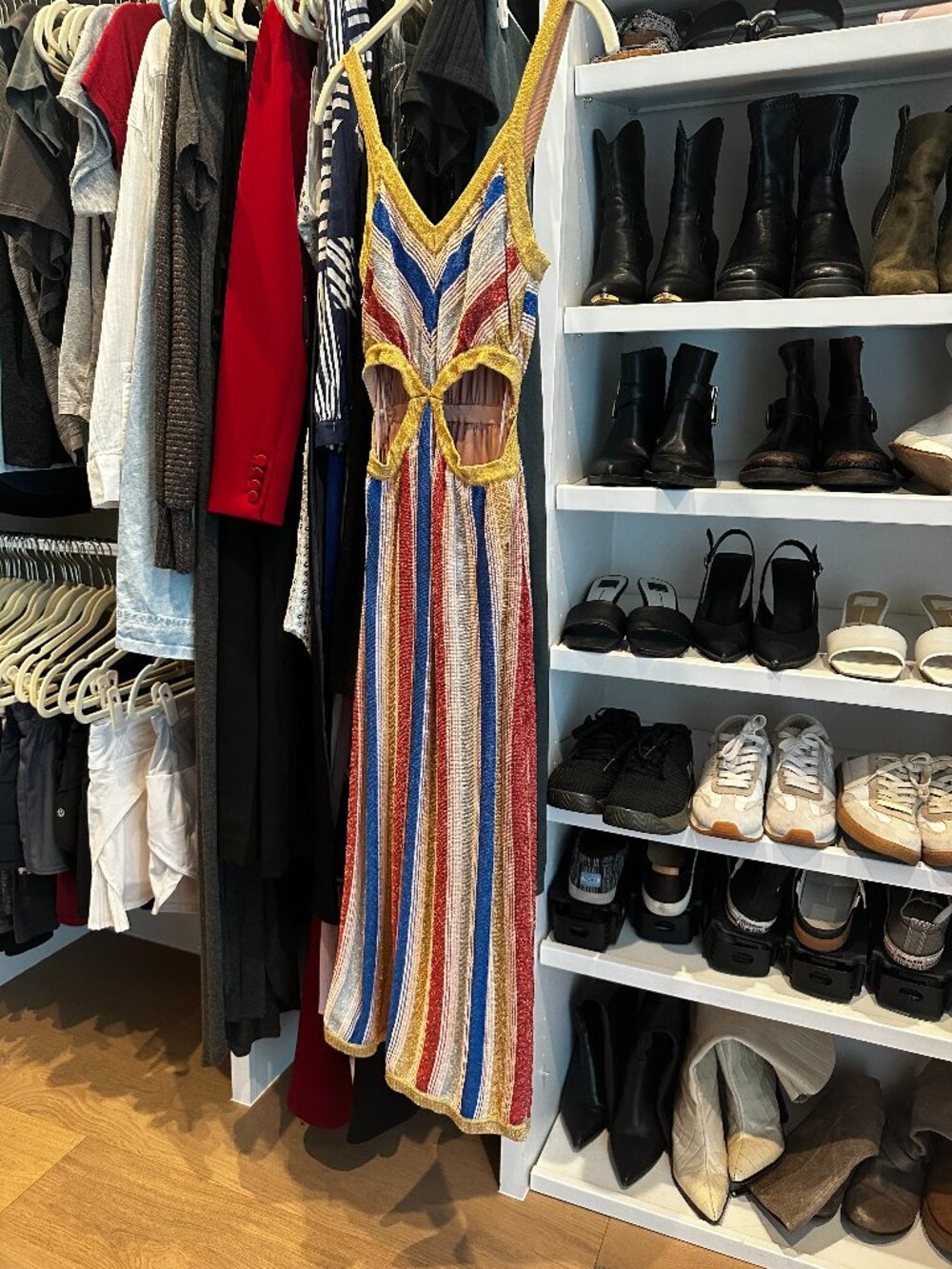 Solid and Stripes The Bailey Cutout Knit Midi Dress